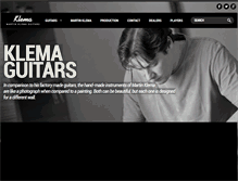 Tablet Screenshot of klemaguitars.com